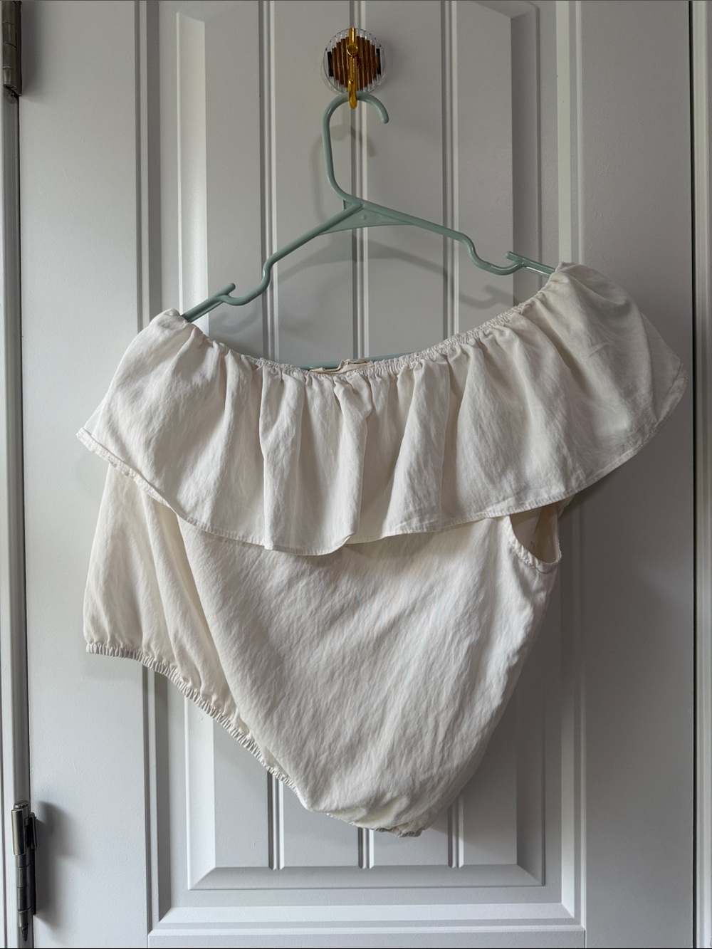 White Ruffle Blouse - Picture 3 of 6